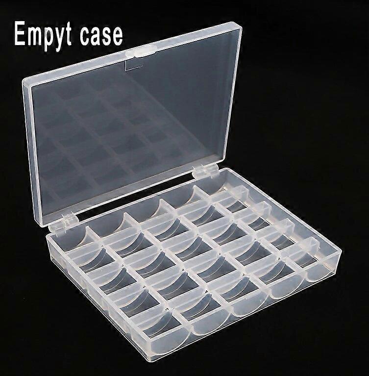 25pcs Sewing Machine Bobbins Empty Plastic Bobbin with Case String Empty Spools for all Domestic Sewing Machine Supplies