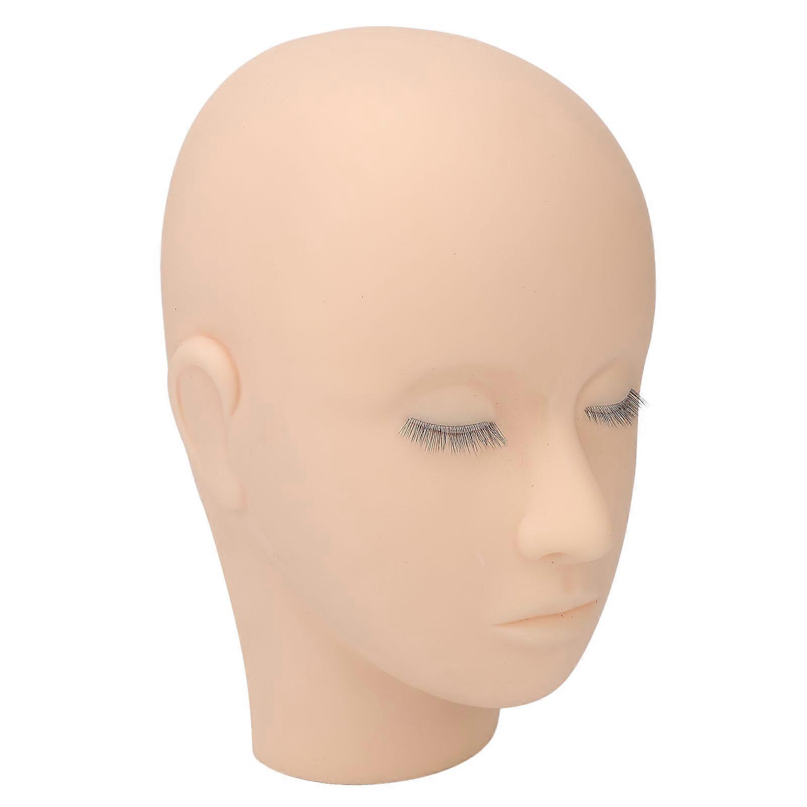 Lash Mannequin Head 3 Layers Safe Soft Silicone High Simulation Makeup Practice Head for Salon Massage Training