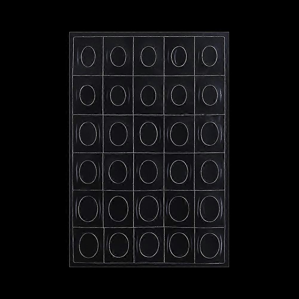 Nail Gemstone Stencil Guides Mold Sticker Transparent Plastic Sheet DIY Manicure Tool(Oval)