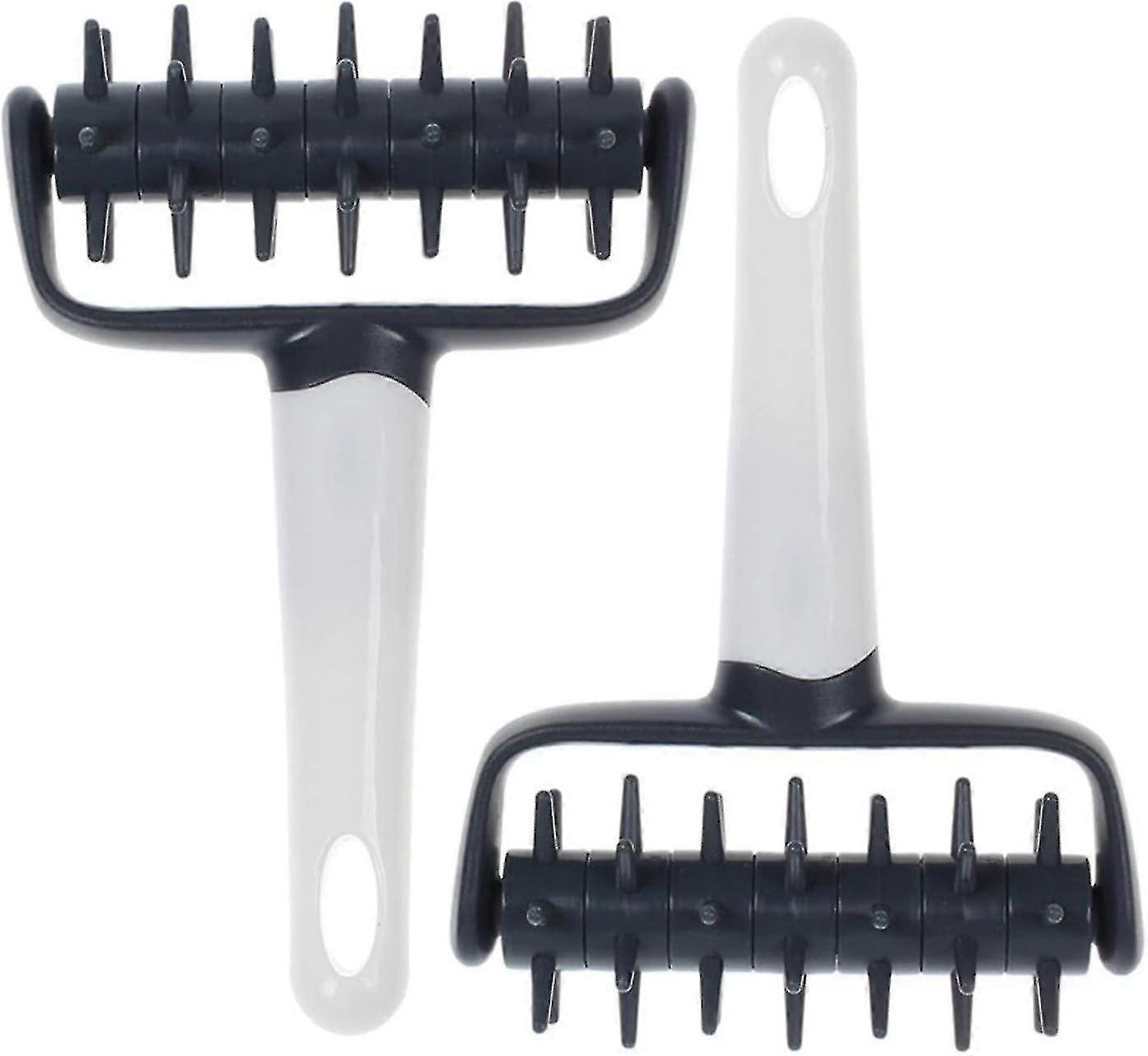 Pizza Pie Dough Roller Docker,pizza Hole Puncher, Cake Pie Pizza Cookies Bread Pastry Dough Docker Needle Roller Wheel Hole Punch Baking Tool(2pcs)