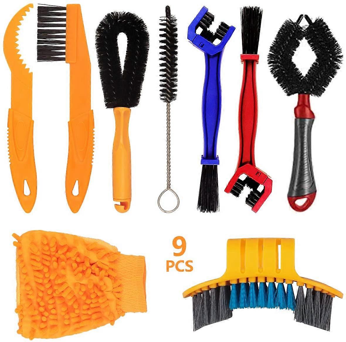 9PCS Bike Cleaning Brush Set