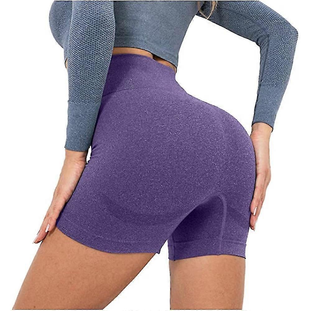 Women's Workout Shorts 4" Seamless Booty Workout Shorts High Waist Gym Biker Shorts Scrunch Butt Running Yoga Shorts Ruched Butt Lifting Shorts