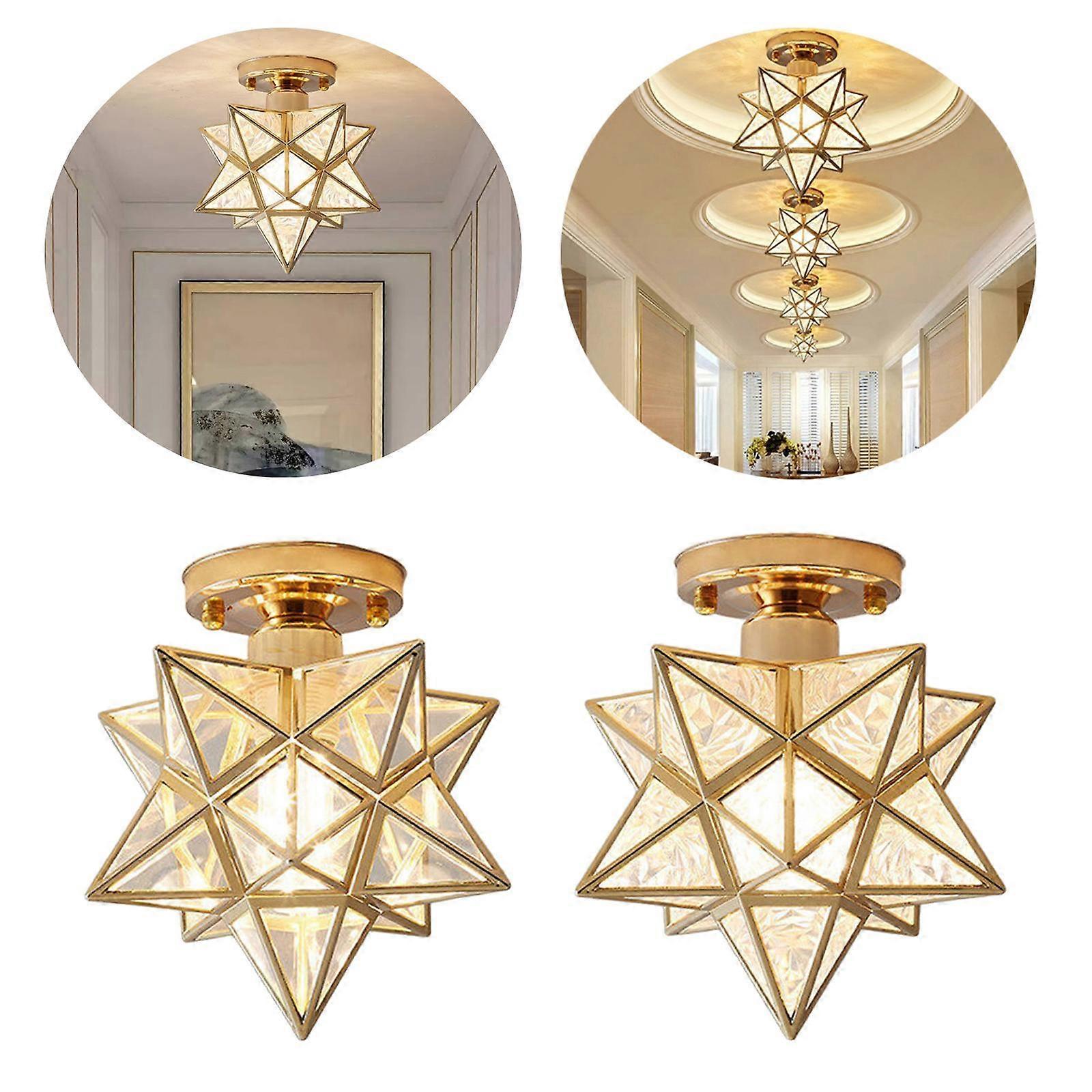 2x PVC Semi Flush Mount Star Ceiling Wall Lamps Flush Mount