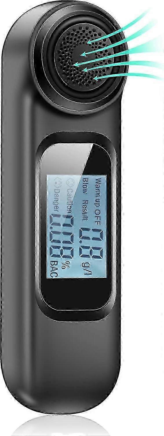 Portable Alcohol Tester, Noncontact Breathalyzer, High Accuracy Breath Alcohol Detector, Usb Rechargeable With Digital Lcd Screen, For Safe Driving Af