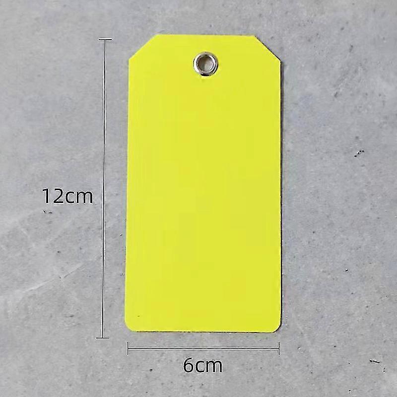 100PCS 6x12cm塑料运输标签彩色空白标签标签防水