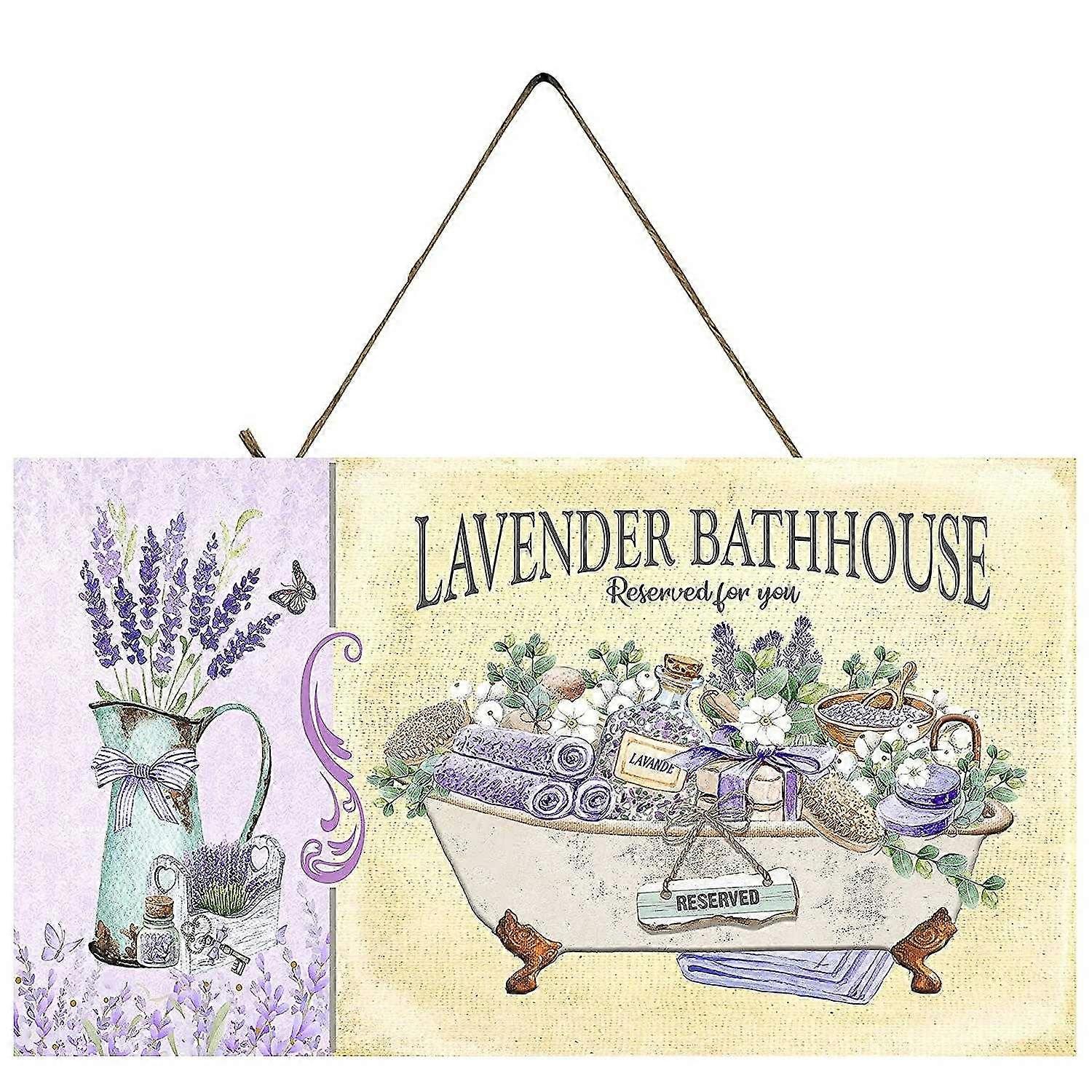Lavanda Bathhouse Handmade Metal Sign 8x12 polegadas OU 12x16 polegadas Modo 2455