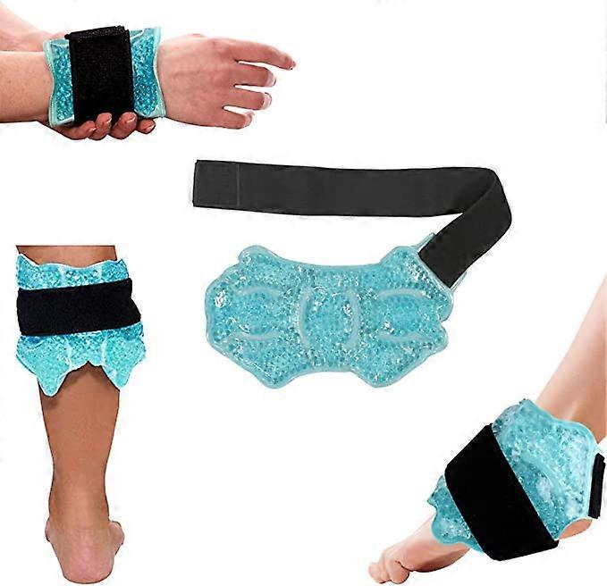Ankle/Sport Foot Ice Therapy Wrap,Hot Cold Ice Gel Pack with Adjustable Brace for Sprained Ankles, Plantar Fasciitis, Achilles,tendonitis, and Swellin