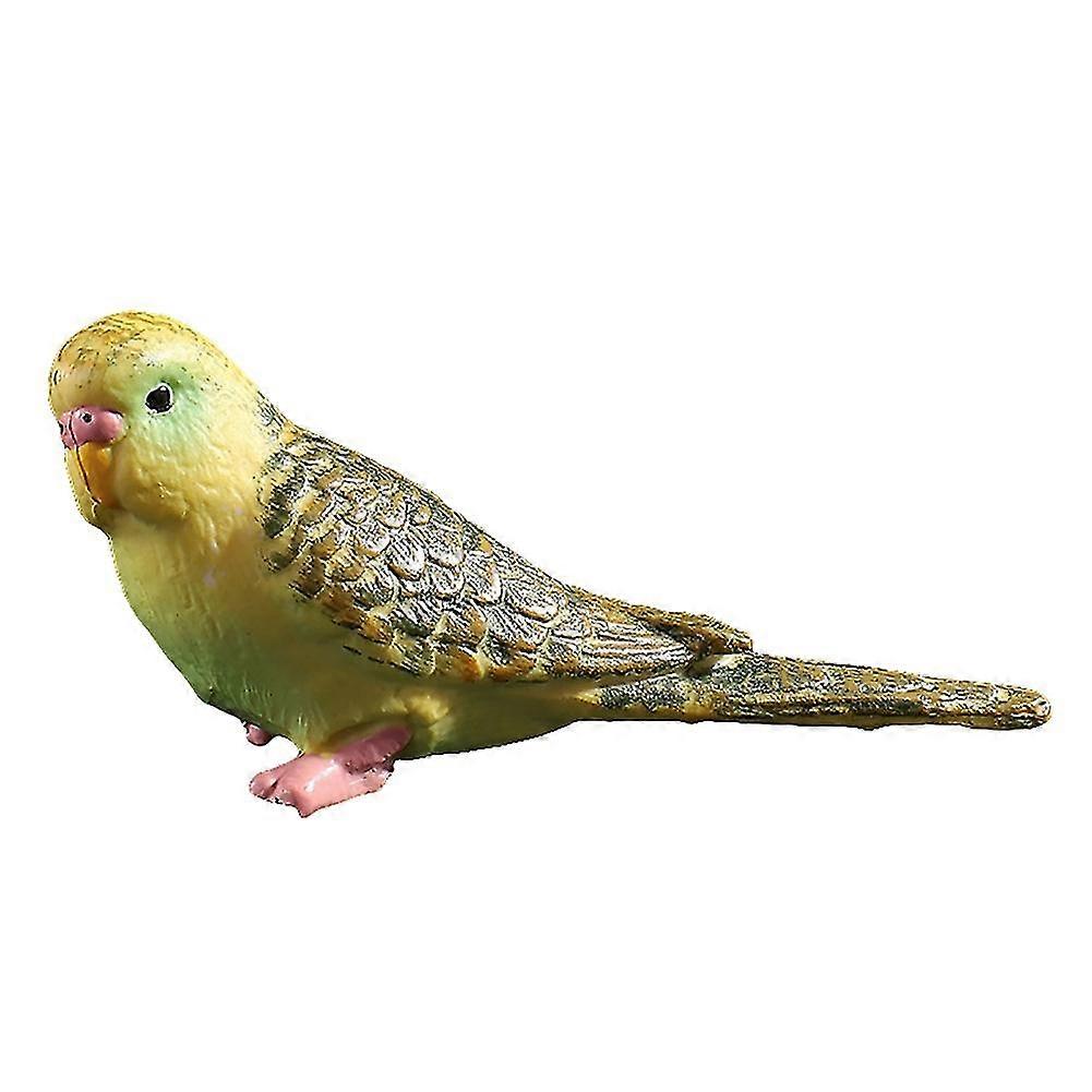 لعبة محاكاة طائر الببغاء البادجي نموذج حيواني بلاستيكي للديكور الحرفي كايسي