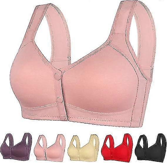 Daisy Bra Front Closure, Women's Daisy Bra, Front Snaps Button Bras No Underwire Push Up High Support Sports Push Up Bra