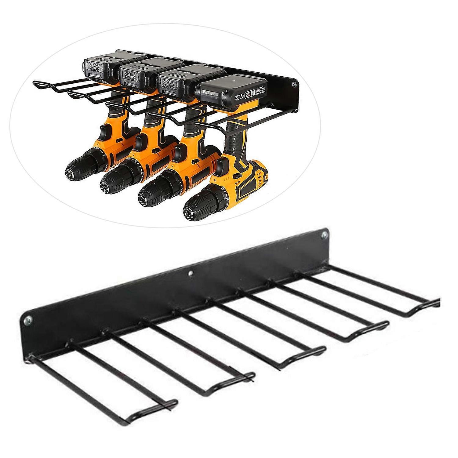 Lower Layer Power Tool Hanger Wall Mount Storage Rack for Drill Screwdriver Space Saving Metal Shelf