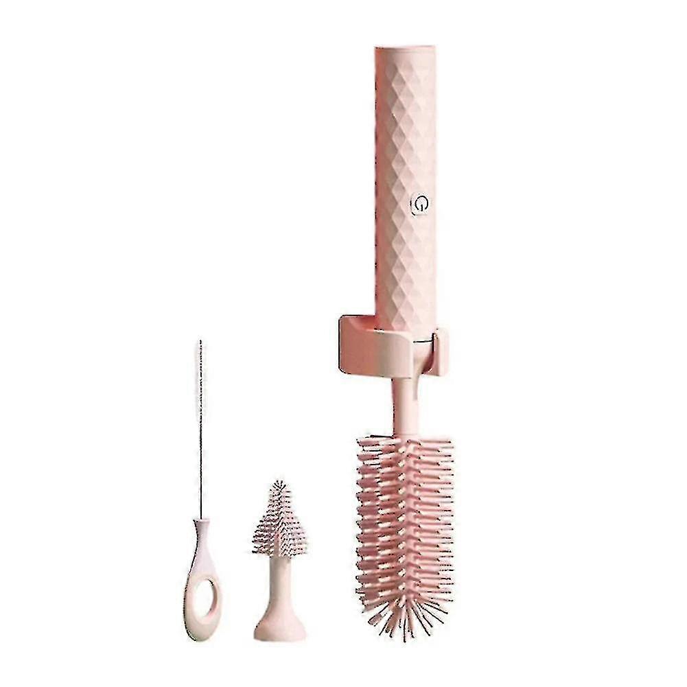Electric Silicone Bottle Brush 360 Rotating Water Bottle Cleaning Brush Set A-YUHAO