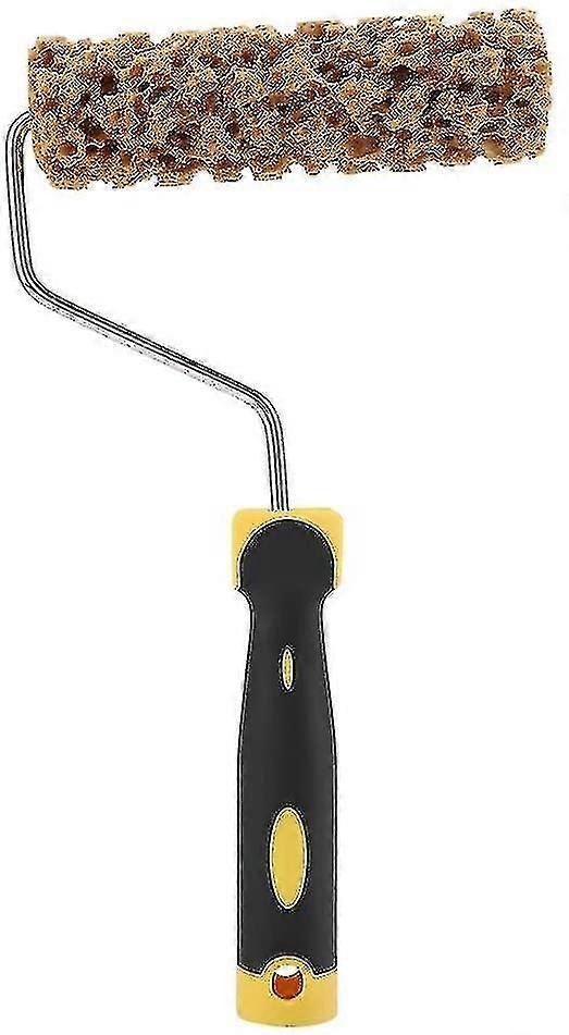 Paint Roller Texture Pattern Paint Roller Brush With Handle For Wall Painting1pcsyellow