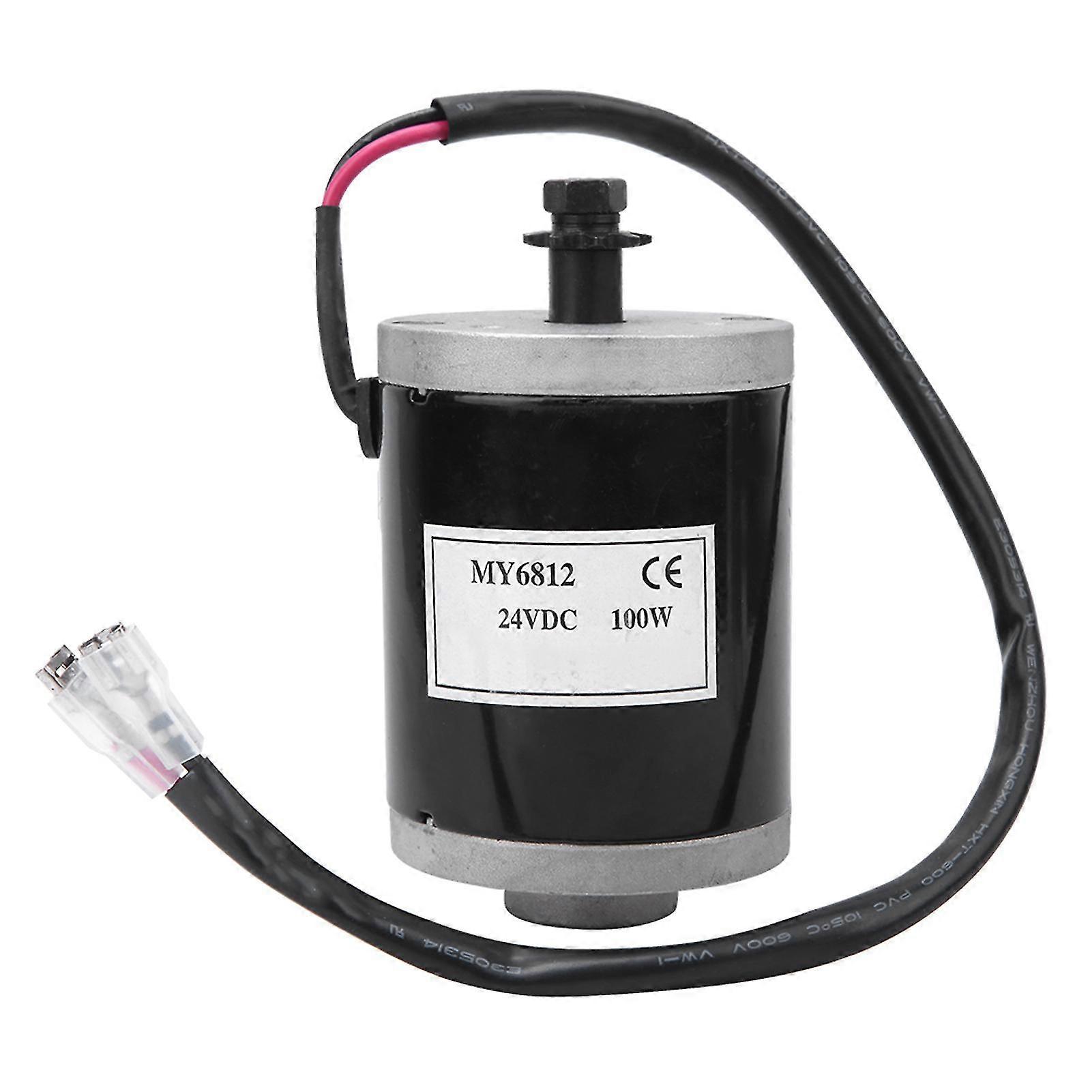 24V 100W High Speed Small Brush Motor with Belt Pulley compatible Electric Scooter E Bike Accessory
