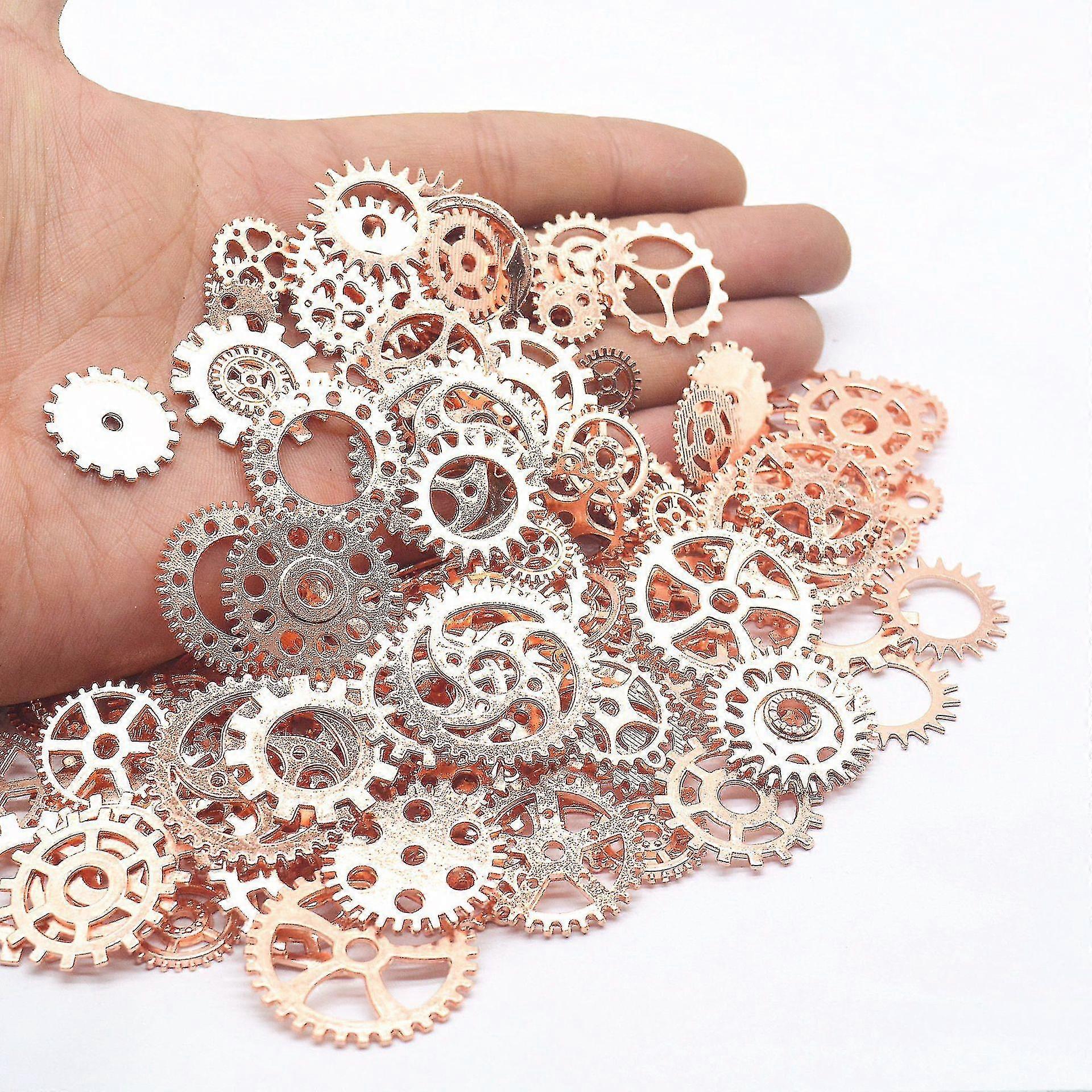 100g (70-80pcs) μίγμα σκελετός Steampunk ρολόι ρολόι ρολόι γρανάζι γρανάζι τροχού γοητευτικά κοσμήματα κάνοντας Diy Steampunk εργαλεία μενταγιόν γοητεία χονδρικής