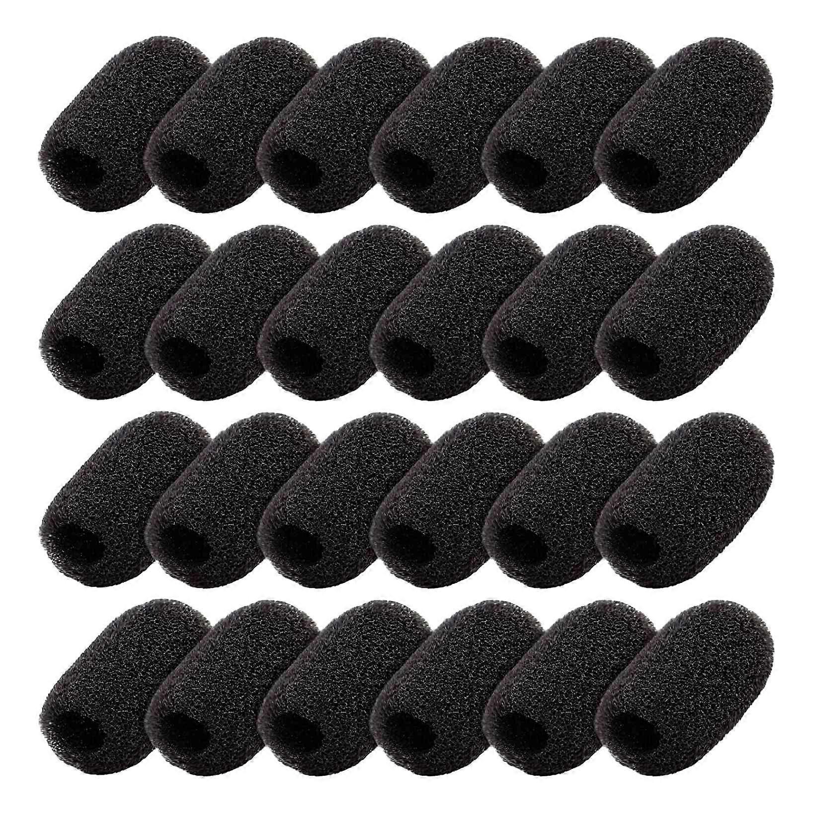 24-pack Mini-skum Vindskydd Kavajslag Headset Mikrofon Svamp Mini Skumskydd Skydd för L