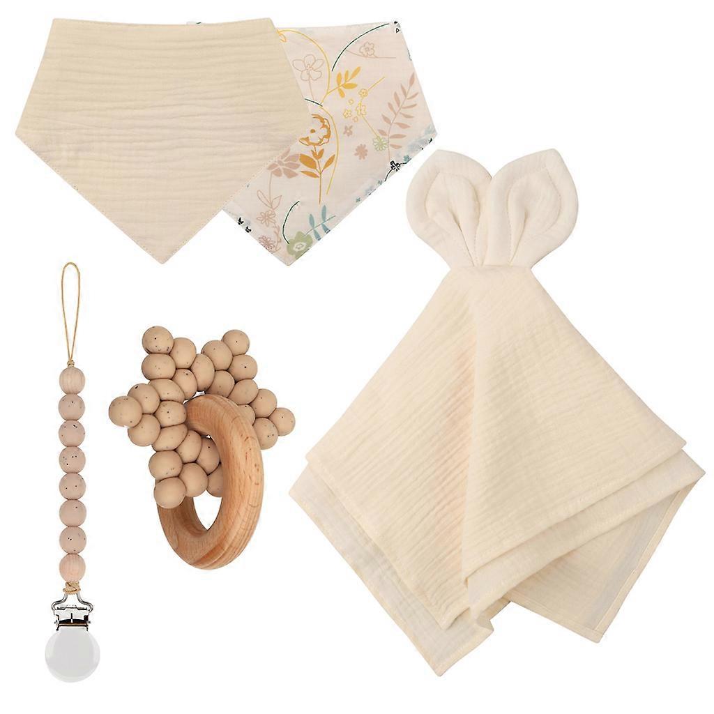 Appease Towel Teether Kids Cotton Bib Pacifier Chain Products With Box Set