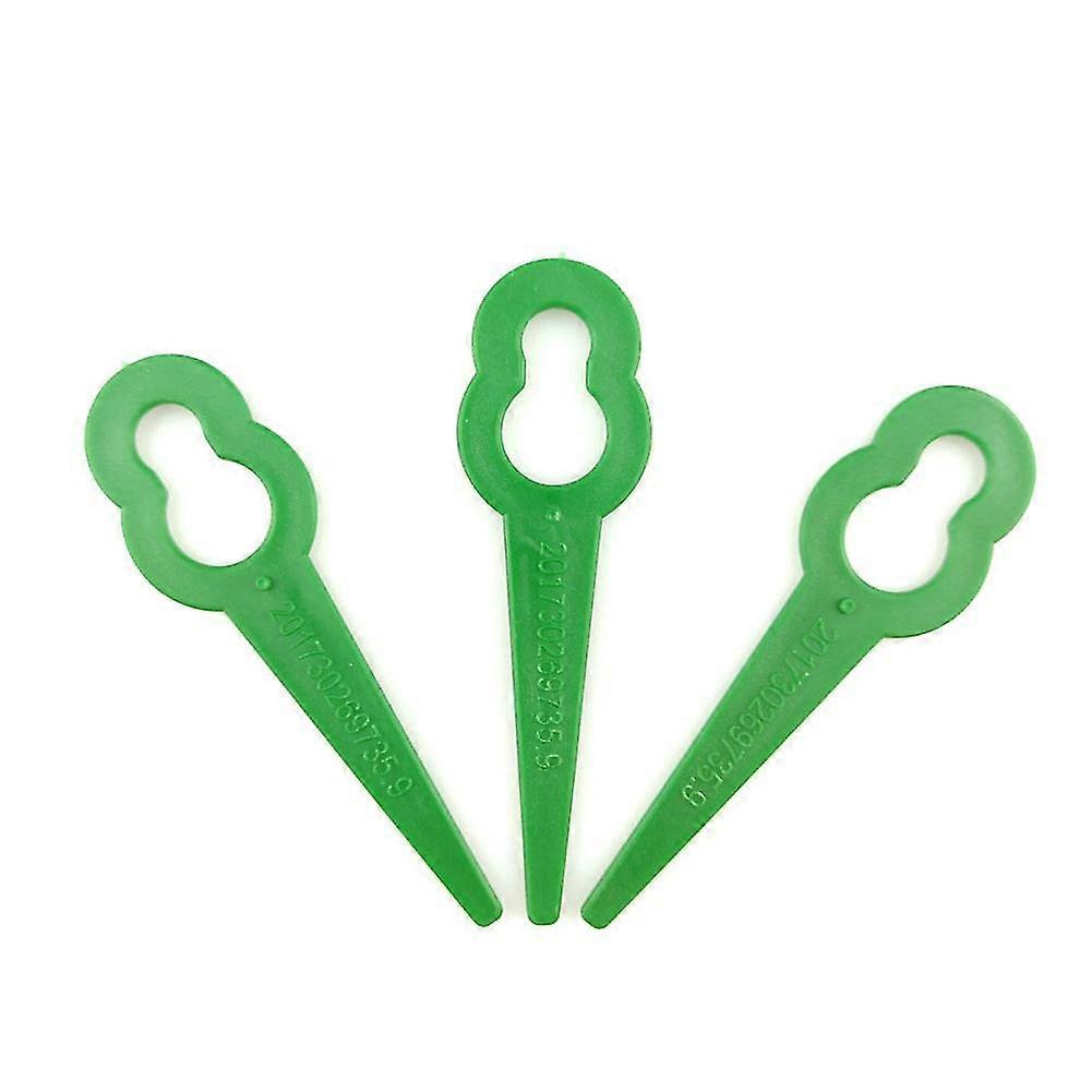 100 Pcs Replacement Plastic Lawnmower Blades for Grass Trimmer Garden Strimmer Cutting Tools