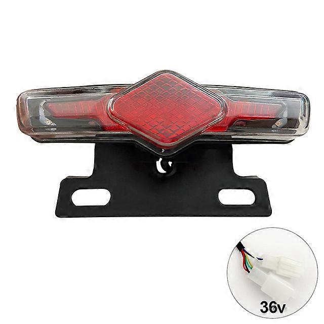 Bicycle Parts Electric Bike Tail Light Super Bright 12V 36V 48V Bicycle Light Built In Battery Bike Safety Warning Light For Day Night Riding