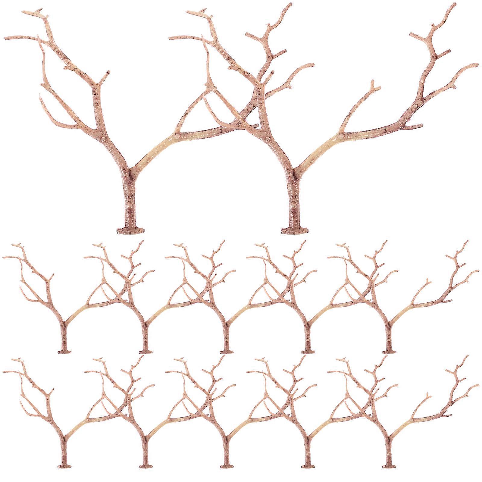 12pcs Artificial Antler Shaped Tree Branches Small Decorative Plant Twigs Branches