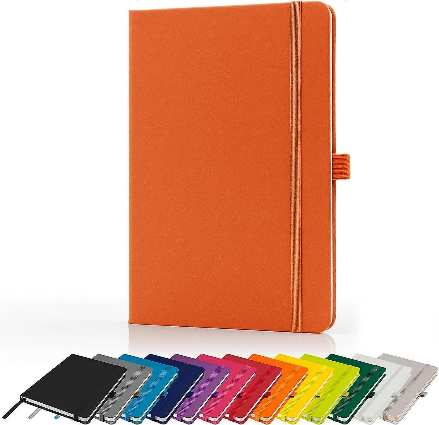 Premium A5 Notebook New Line Hardback Journal with Pen Loop, Elastic Closure and Ribbon Marker Notepad