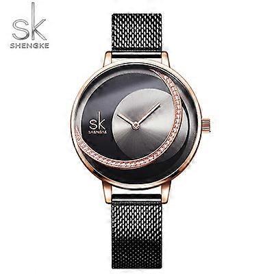SK rhinestone ladies watch sun pattern cinturón de malla reloj de dama