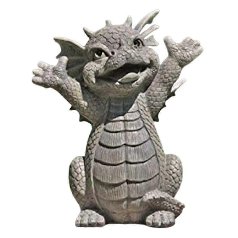 Statue Model Durable Dragon Shape Wide Application Decorative Cute Statue Display for Yard
