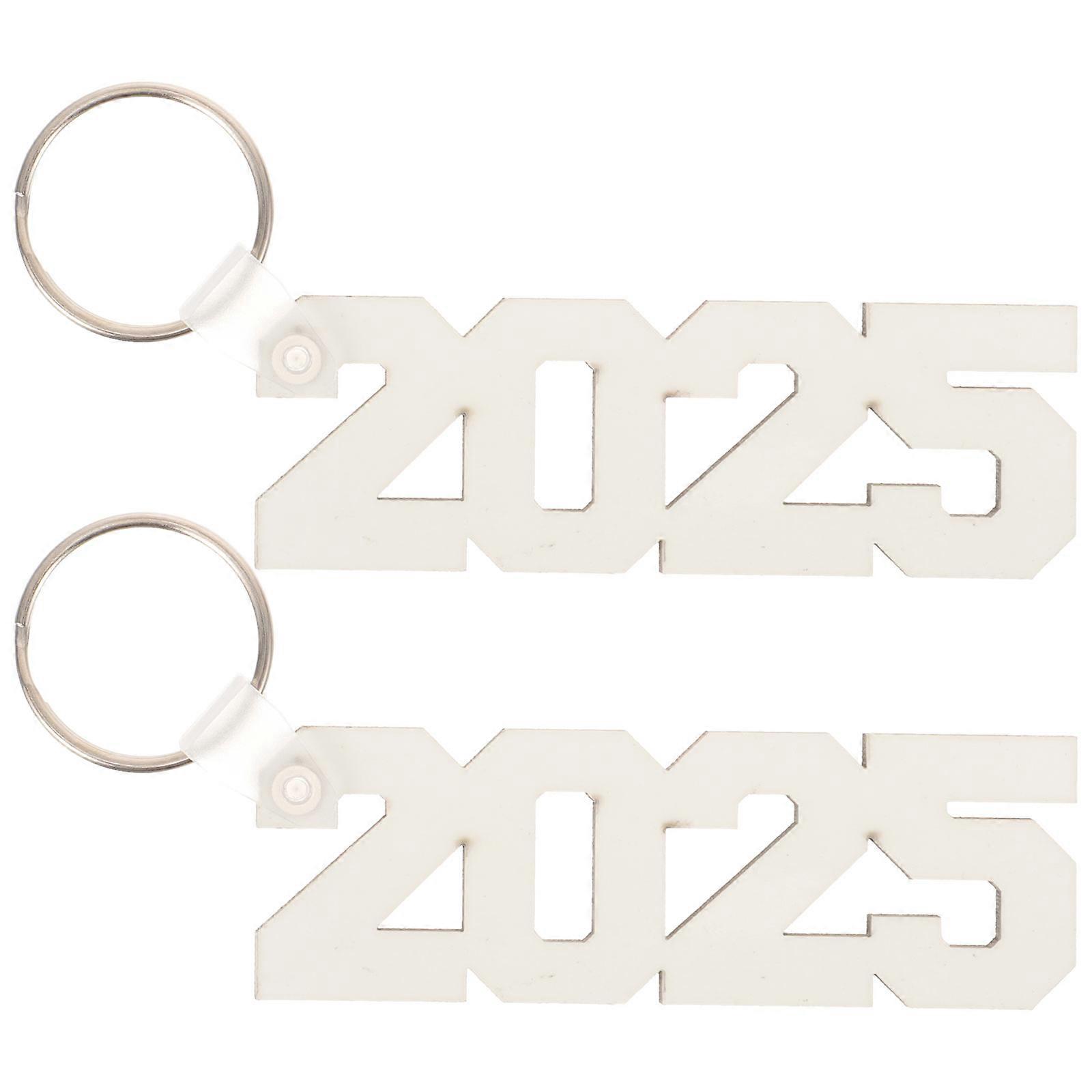 2pcs Sublimation Blanks 2025 Keychains Board Heat Transfer Keychains For Diy Graduation Present