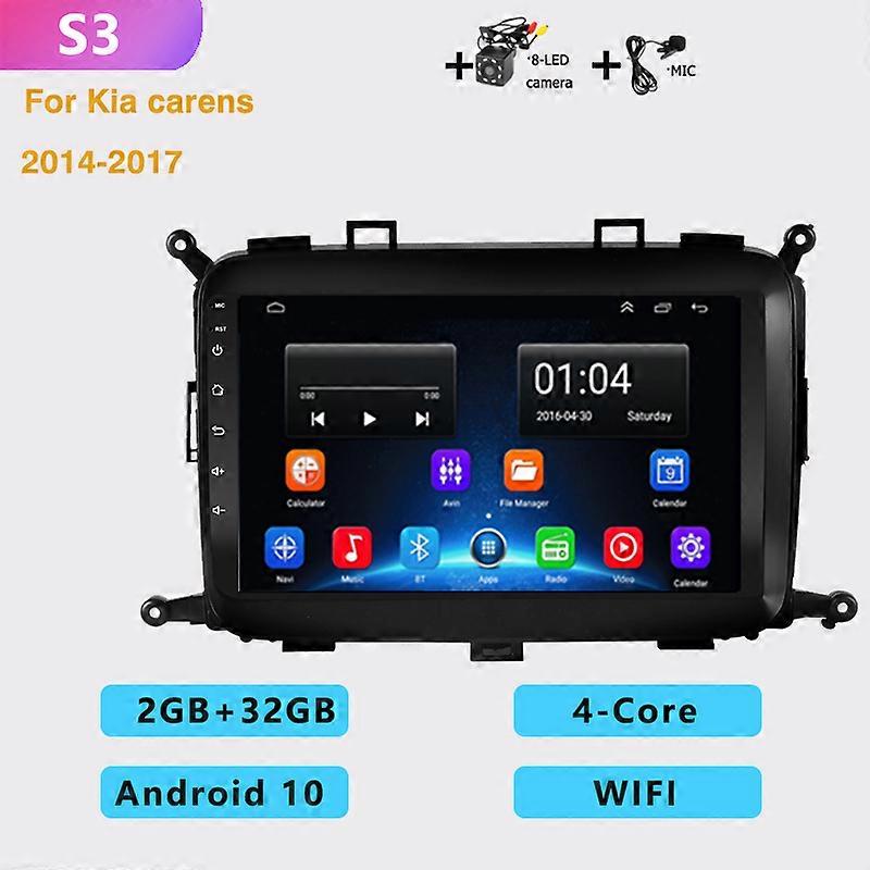 2 DIN Auto Android 10 autoradio lettore multimediale 4G Carplay navigazione GPS No DVD Per Kia carens 2014 2015 2016 2017