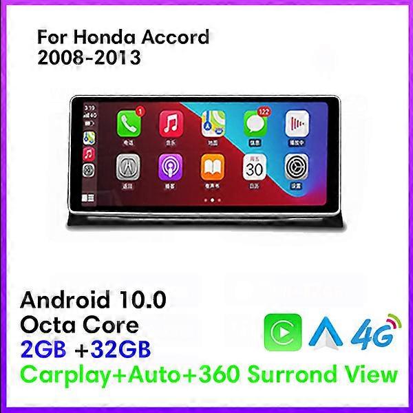 10.25inch Android 10.0 Navi Car Player GPS For Honda Accord cl9 cl7 Crosstour 8 2008 2009 2010 2011 2012 2013 Bluetooth Audio