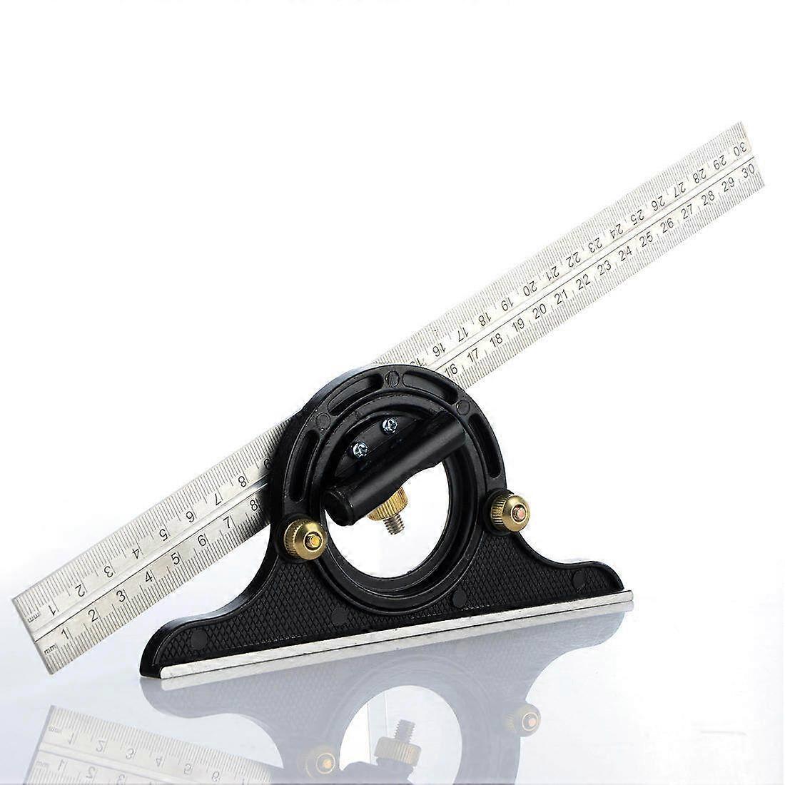 2023 New Adjustable 3-in-1 Ruler Multi Combination Square Angle Finder Protractor Measuring Set 300mm/12" Tool