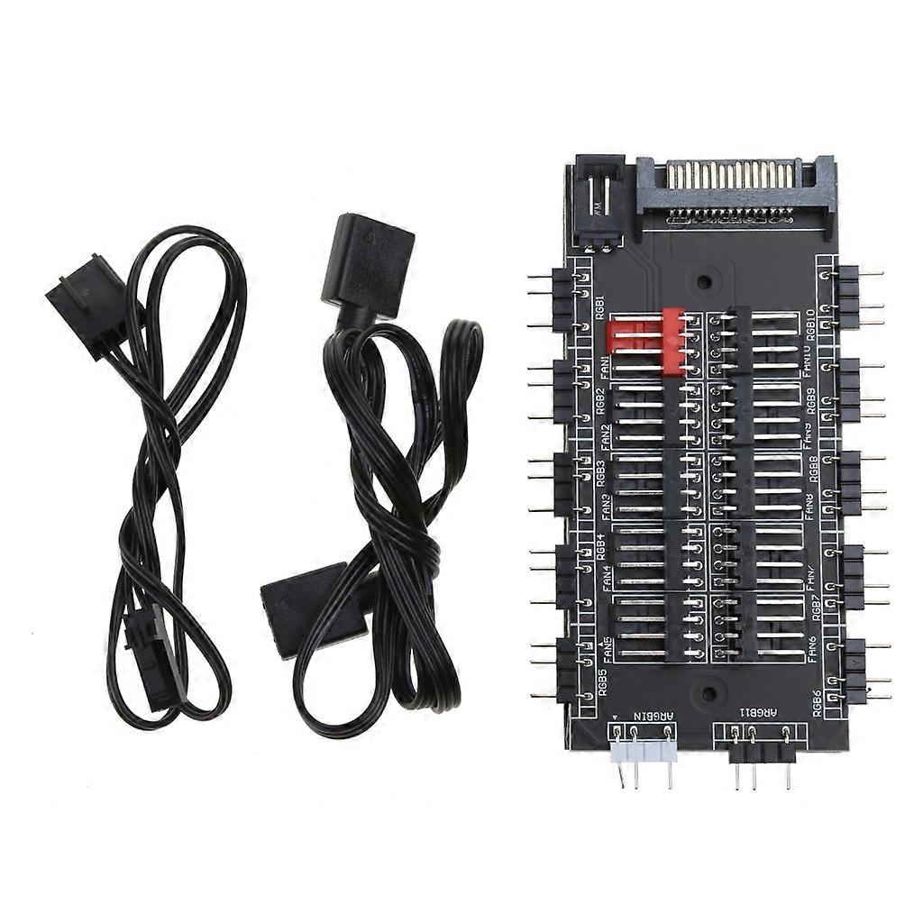 PWM+ARGB LED 2 i 1 Sync Hub Trådlös handkontroll 1 till 10 Splitter 5V 3PIN