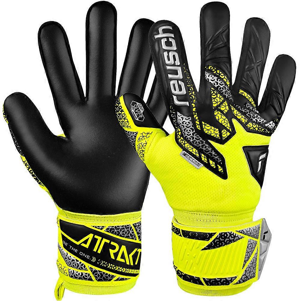 Reusch Attrakt Silver Goalkeeper Gloves Size