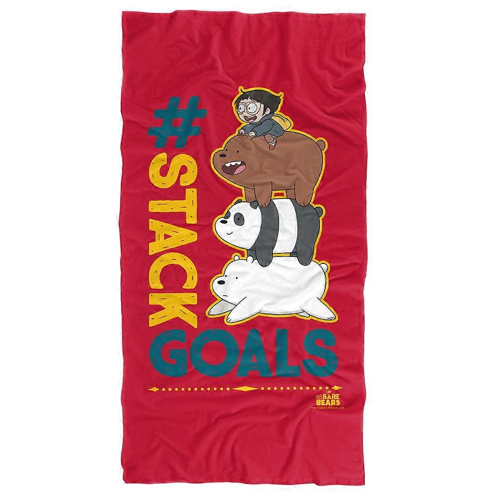 y589We Bare Bears Stack Goals Toalla de playa kanr589