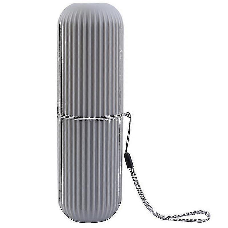 Portable Toothbrush Kits Case Toothpaste Cup Holder Storage Box Gray