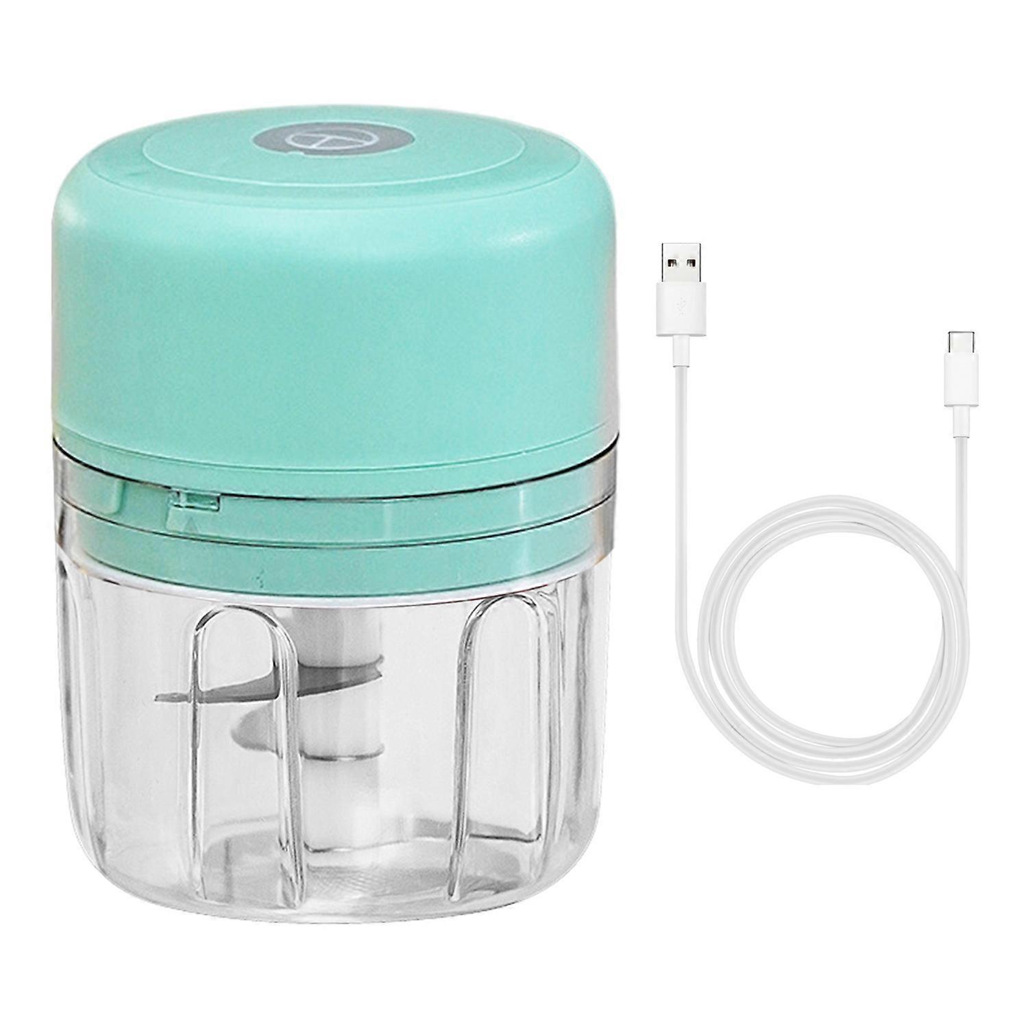 Electric Garlic Chopper 250ml USB Rechargeable Mini Veggie Processor with Magnetic Safety Lock