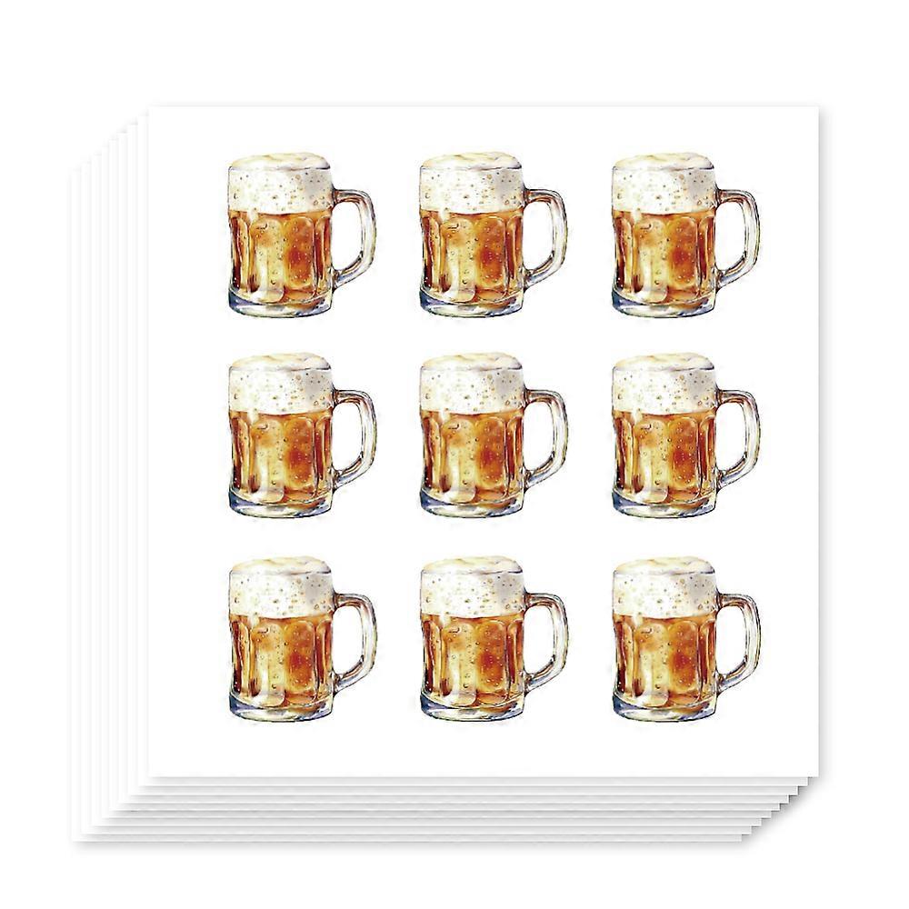 Self-Adhesive Paper Decorative Stickers for Party Decorative Presents Sealing Beer 90x90mm Stickers: 25mm 9pcs/sheet