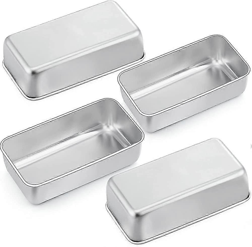 Brødpanne sett med 3. Brødform i rustfritt stål, brødbakepanne.