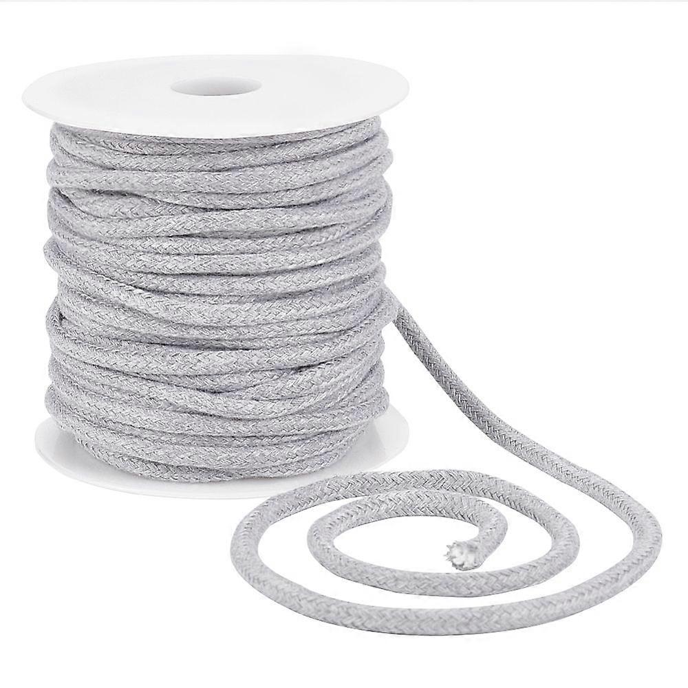 25M Polycotton Soft Drawstring Rope Replacement Drawstring Cord for Coats Pants Shorts with 1Pc Plastic Spool Light Grey 6mm about 27.34 Yards(25m)/Ro