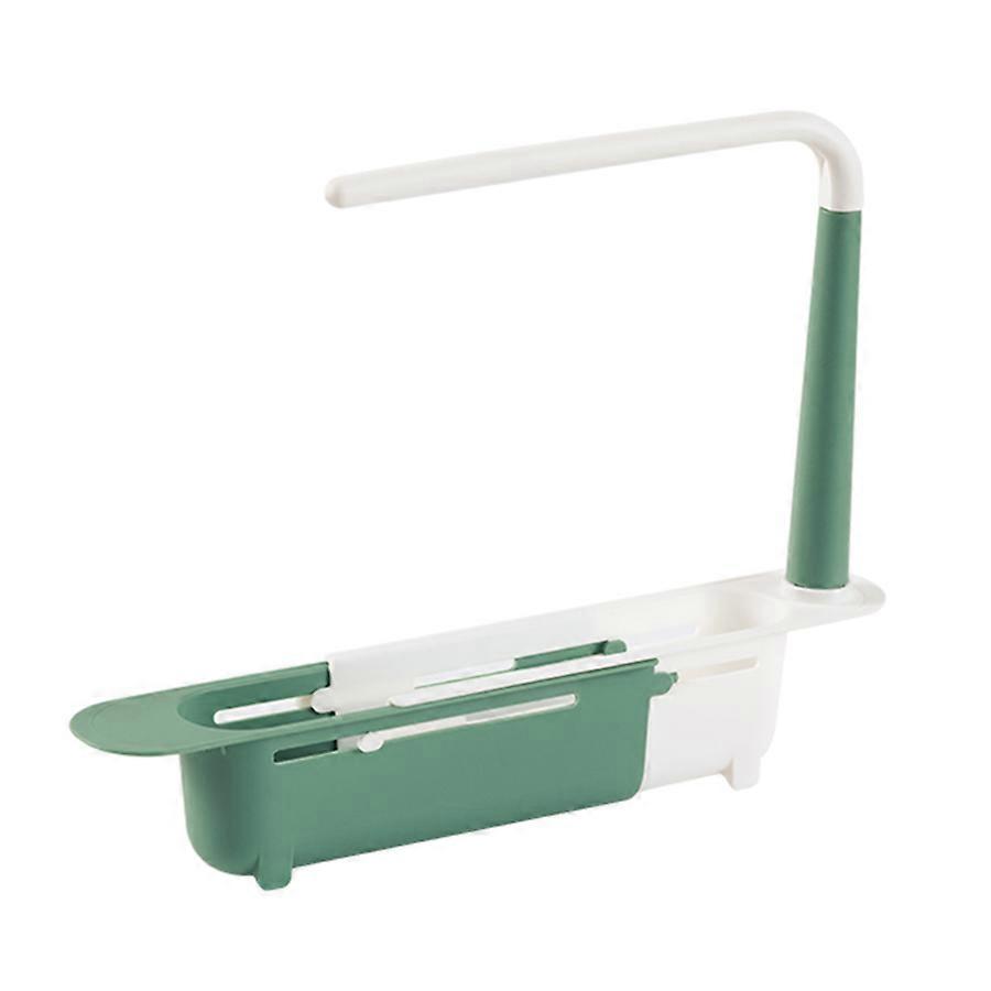 紧凑型黄色水槽储物架：伸缩式