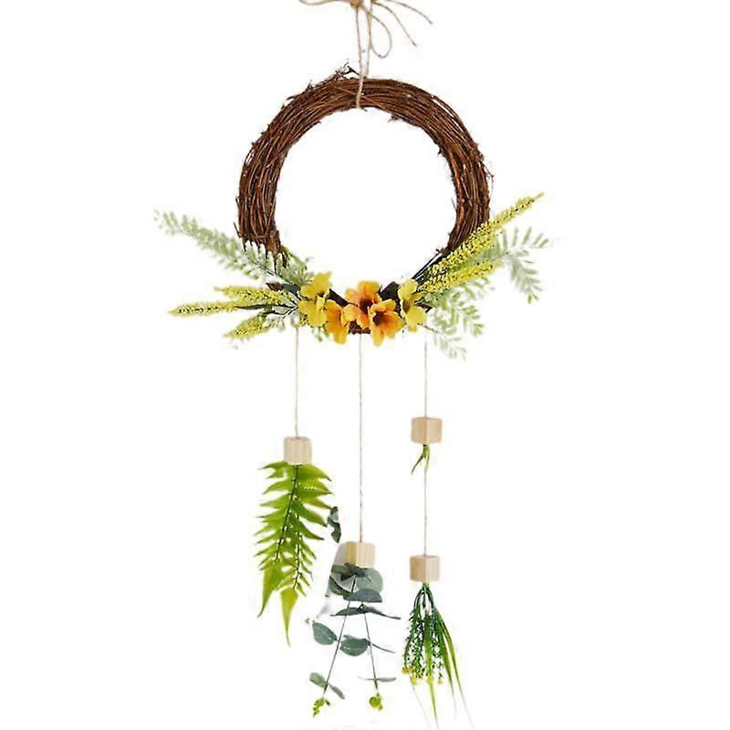 Rustic country decoration pendant simulation garland tassel wall decoration large yellow flower