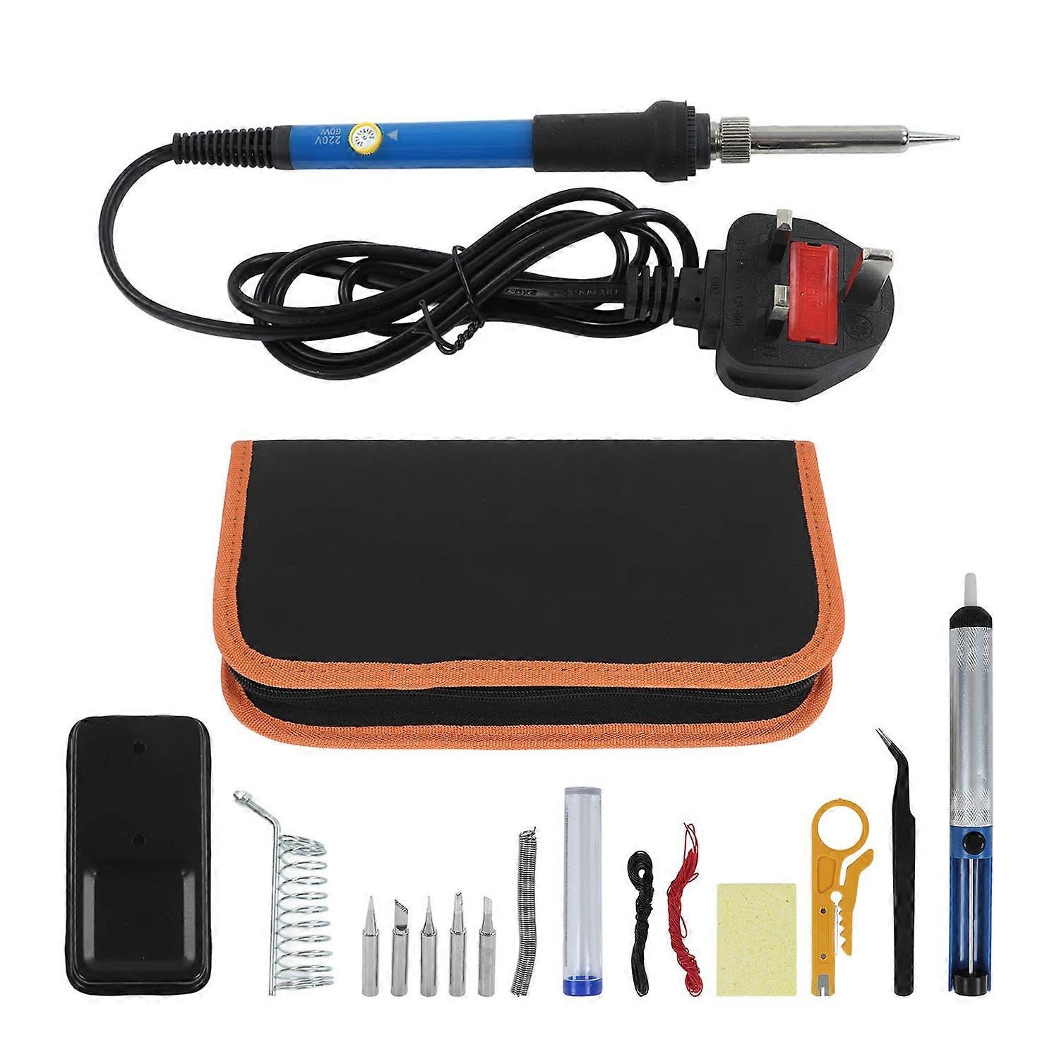 Soldering Iron Kit Adjustable Temperature Safe Durable Quick Heating Humanized Antioxidant Soldering