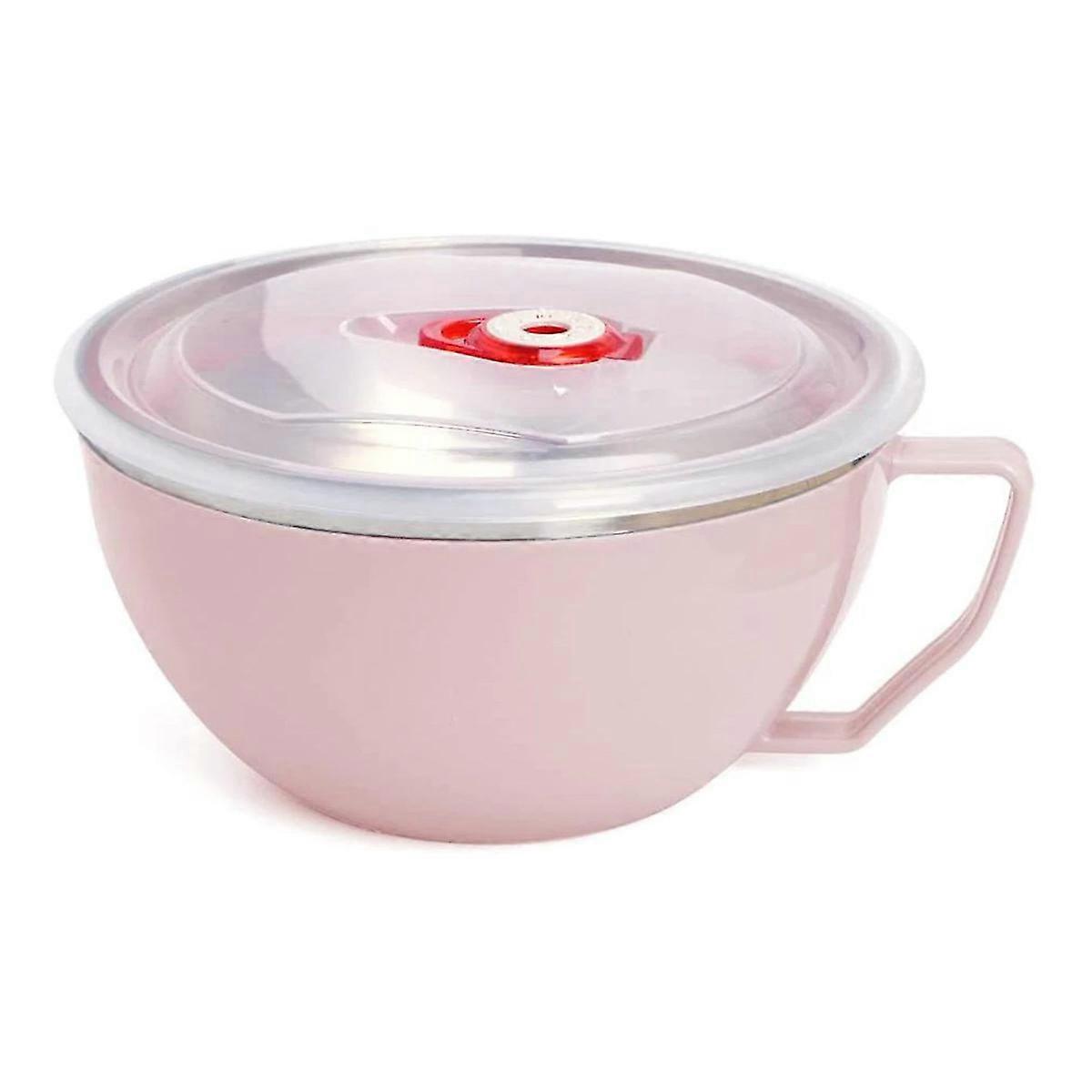 Ramen Bowl with Lid Instant, Noodle Bowl Stainless Bowl Portable Noodle Bowl Instant Noodle Bowl with Handle and Sealed Lid