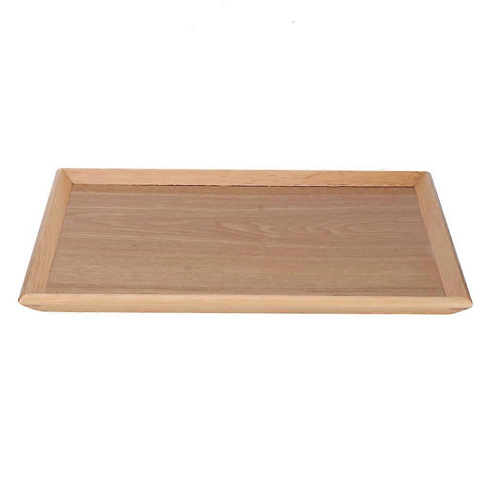 Kitchen Wooden Tea Cup Tray Coffee Plate Holder Snack Serving Tray Tableware Storage