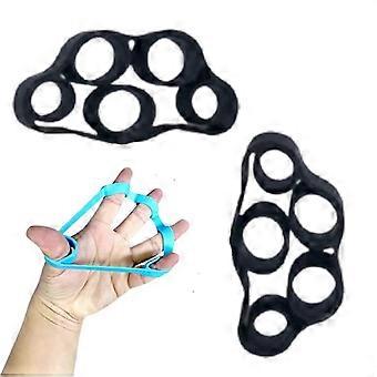 2pcs Grip Hand Strengtheners Exercise Supplies Silicone Finger Puller Finger Trainer Five-hole Training Ring