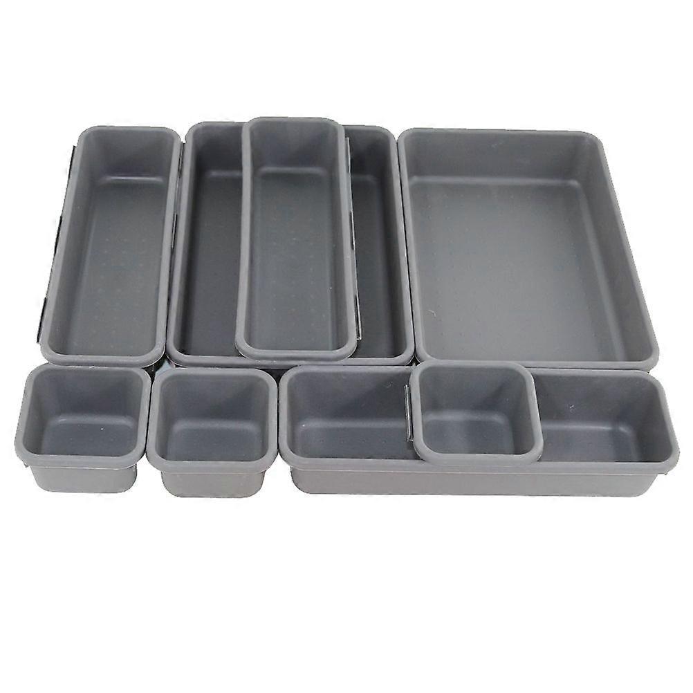8Pcs Interlocking Bins Smart Interlocking Storage Bins Drawer Organizer