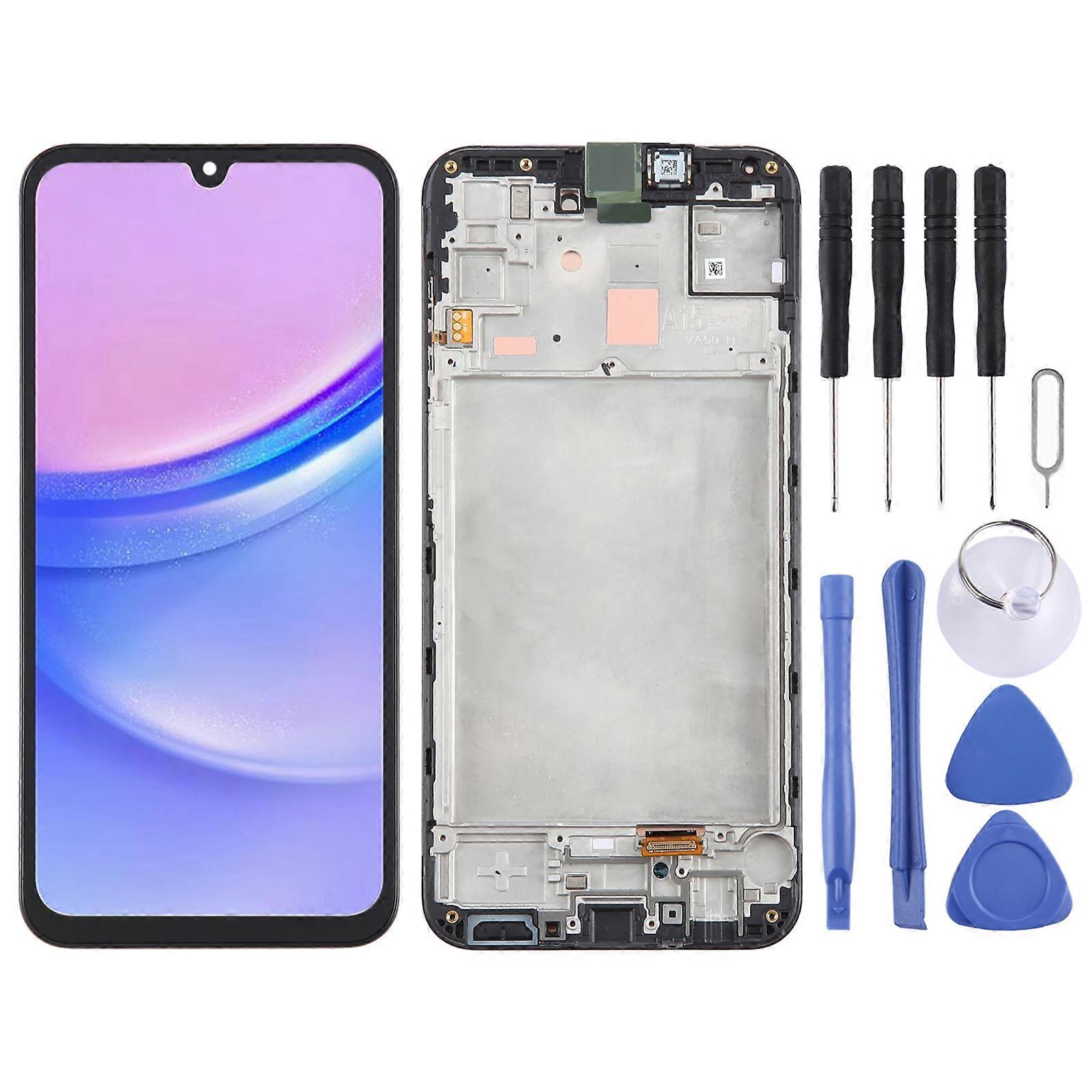 For Samsung Galaxy A15 5G SM-A156B COMPATIBLE LCD Screen Digitizer Full Assembly with Frame (Black)