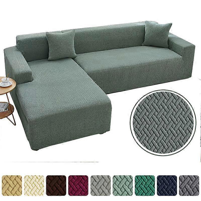 L -Shaped Polar Fleece Fabric Sofa Cover Elastic Sofa Covers Stretch Couch Cover Seat Case For Living Room