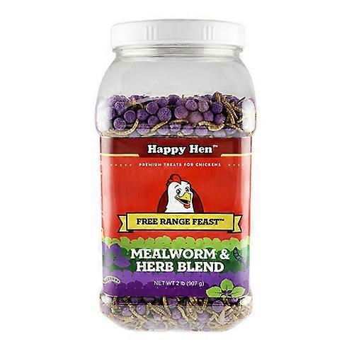 Happy Hen Treats Happy Hen Free Range Feast Mealworm & Herb, 2 Lbs