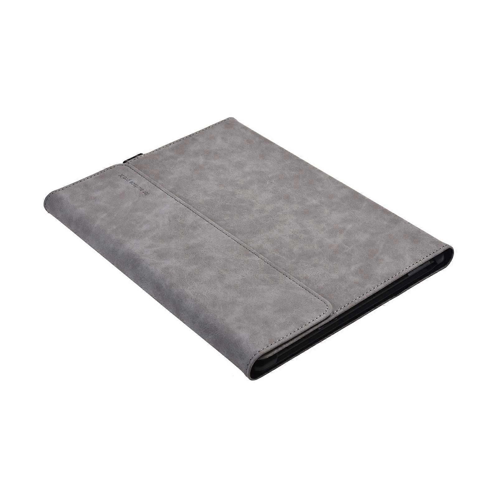 13 inch Leather Tablet Protective Case For Microsoft Surface Pro X, Color: Light Gray