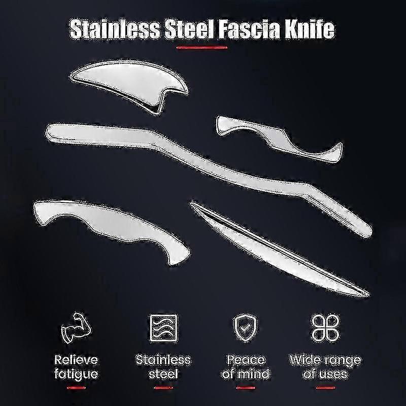 rustfritt stål Iastm terapi massasje verktøy vev fascia utvinning muskel mssager guasha skrape gua shaboard skrape slappe av boris